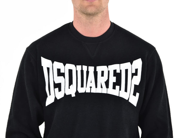 Dsquared2 Men's Black Sweatshirt Cotton Logo Mod. S71GU0379 S25427 900
