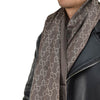 Gucci Unisex Shawl Beige and Brown Logo Wool and Silk Mod. 165903 3G646 9664 