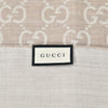Gucci Unisex Shawl Beige and White Logo Wool and Silk Mod. 165904 3G646 9500 