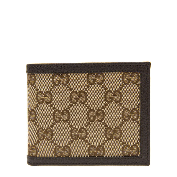 Gucci Bifold Wallet Beige Men Original GG Fabric Mod. 260987 KY9LN 001 9903 