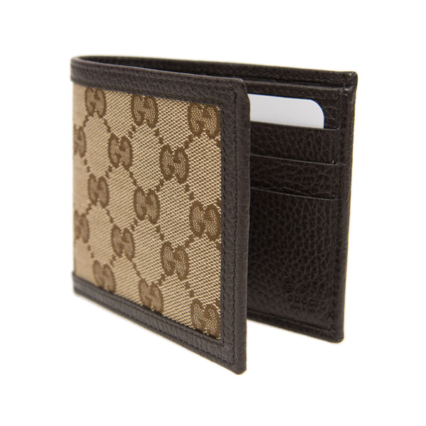 Gucci Bifold Wallet Beige Men Original GG Fabric Mod. 260987 KY9LN 001 9903 