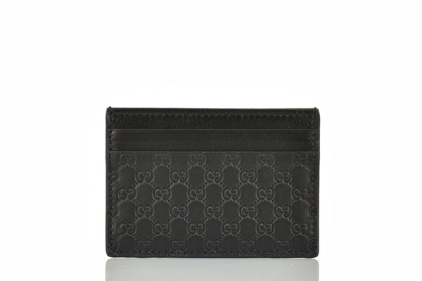 Gucci Black Men's Card Holder Leather Microguccissima Mod. 262837 BMJ1N 1000 