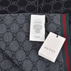 Gucci Unisex Scarf Black/Grey Logoed 100% Wool Mod. 325806 3G206 1062 