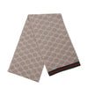 Gucci Unisex Scarf Beige/White Logoed 100% Wool Mod. 325806 3G206 2878 