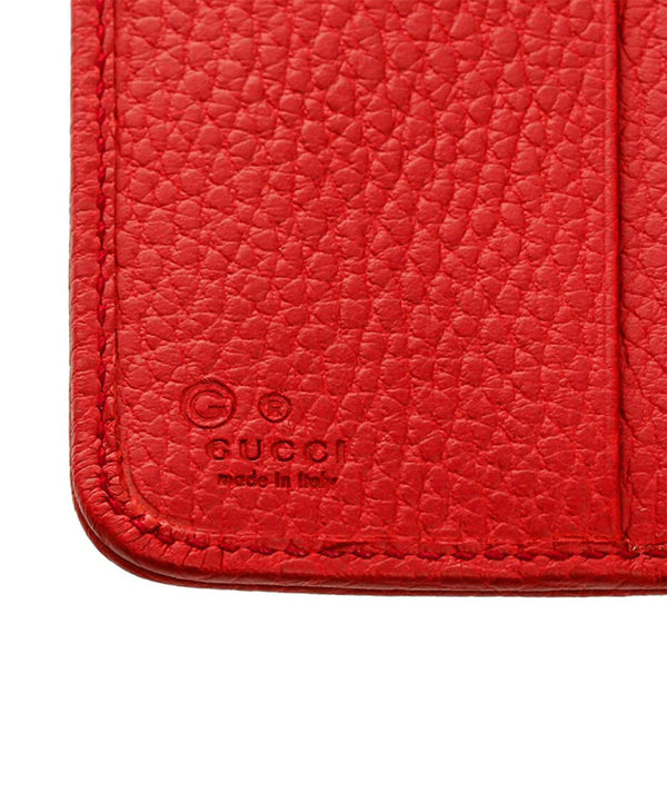 Gucci Portafoglio Rosso Donna Tessuto Original GG e Pelle Mod. 346056 KY9LG 8606