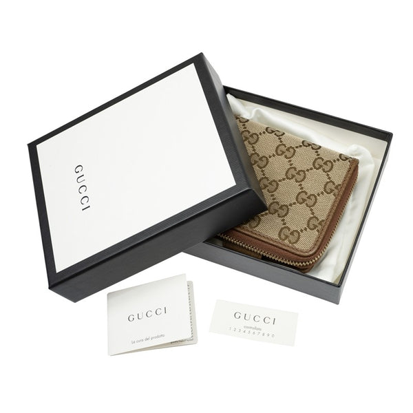 Gucci Brown Wallet Women Original GG Fabric and Leather Mod. 346056 KY9LG 8610