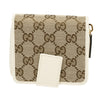Gucci White Women's Wallet Original GG Fabric and Leather Mod. 346056 KY9LG 9780
