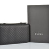 Gucci Wallet Black Men's Leather Microguccissima Zippers Mod. 449246 BMJ1N 1000 