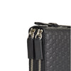 Gucci Wallet Black Men's Leather Microguccissima Zippers Mod. 449246 BMJ1N 1000 