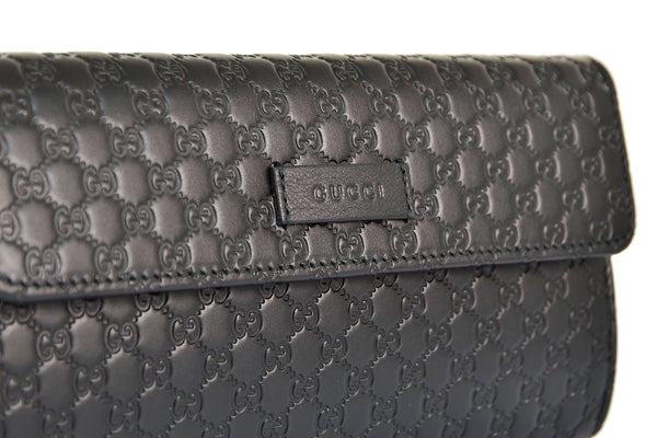 Gucci Black Women's Wallet Logo Leather Microguccissima Mod. 449364 BMJ1G 1000 
