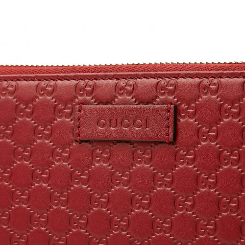 Gucci Red Wallet Women's Leather Microguccissima Mod. 449391 BMJ1G 007 6420 