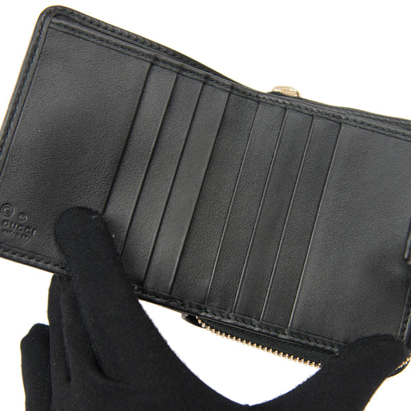 Gucci Wallet Black Women Leather Microguccissima Soft Mod. 449395 BMJ1G 001 1000 