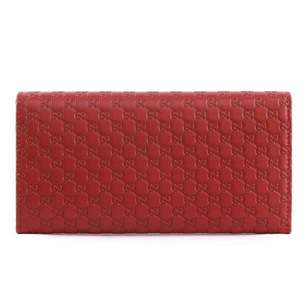 Gucci Wallet Red Women's Leather Microguccissima Soft Mod. 449396 BMJ1G 6420 