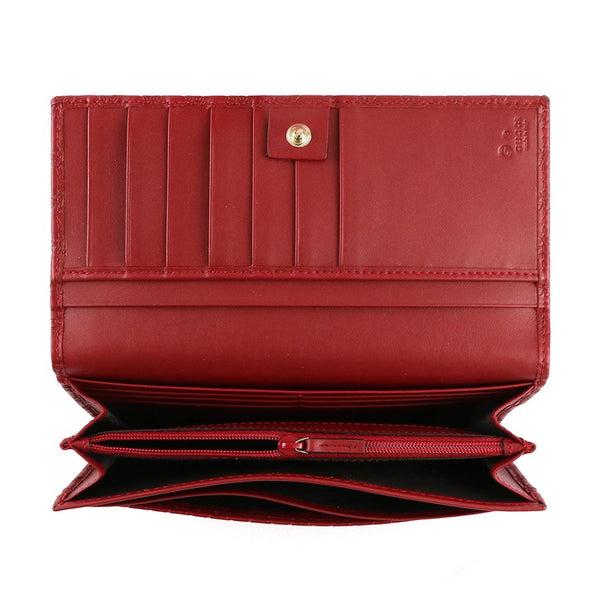 Gucci Wallet Red Women's Leather Microguccissima Soft Mod. 449396 BMJ1G 6420 
