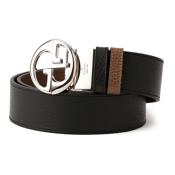 Gucci Reverse Belt Black/Maple Men's Leather Dollar Calf Mod. 449715 CAO2N 1093 