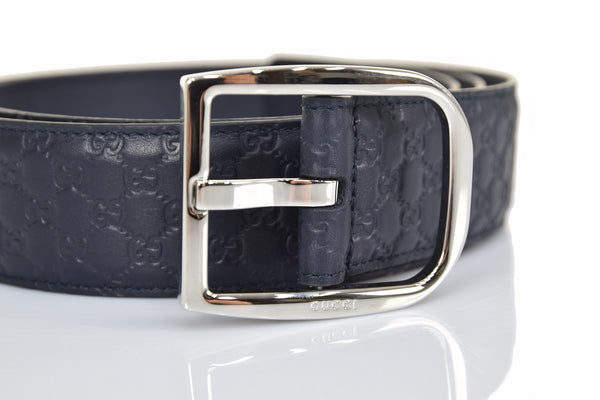 Gucci Cintura Blu Uomo Pelle Microguccissima Mod. 449716 BMJ0N 4009