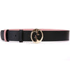 Gucci Cintura Reversibile Nera e Rosa Donna Pelle Dollar Calf Mod. 450000 CAO2G