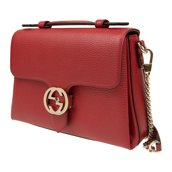 Gucci Red Women's Handbag Logo Leather Dollar Calf Mod. 510302 CAO0G 6420 