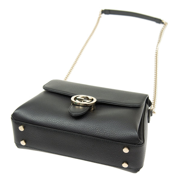 Gucci Black Women's Handbag Logo Leather Dollar Calf Mod. 510302 CAO0G 1000 