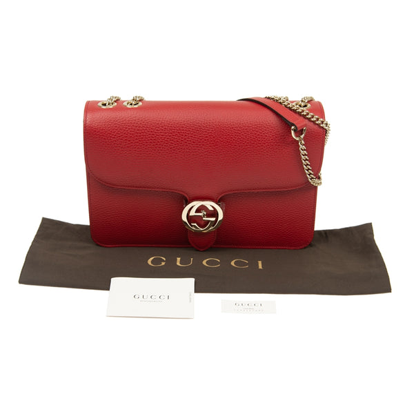 Gucci Borsa a Mano Rossa Donna Logo Pelle Dollar Calf Mod. 510303 CAO0G 6420