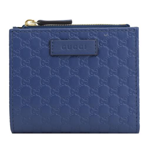 Gucci Portamonete Blu Donna Pelle Microguccissima Mod. 510318 BMJ1G 4231