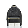 Gucci Soho Backpack Black Women Leather Dollar Calf Chains Mod. 536192 CAO0G 1000 
