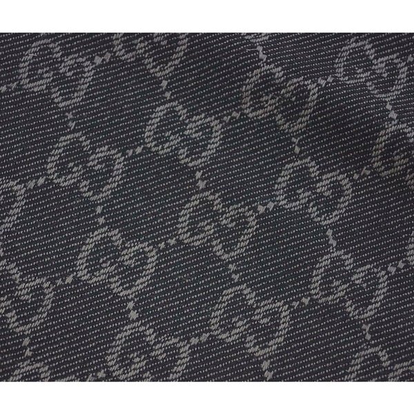 Gucci Unisex Scarf Blue/Grey 100% Wool with Logo Mod. 544619 4G200 4061 