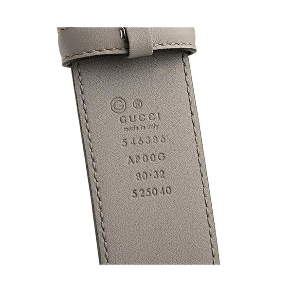 Gucci Gray Belt Woman Leather Moon Mod. 546386 AP00G 1419 