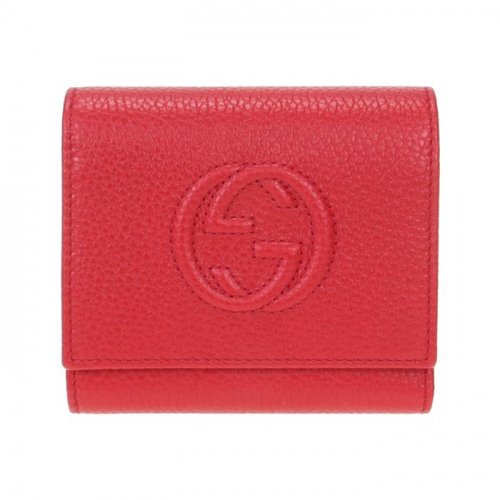 Gucci Portafogli Soho Rosso Donna Logo Pelle Cellarius Mod. 598207 A7M0G 003 6523