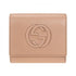 Gucci Soho Beige Women's Wallet Logo Leather Cellarius Mod. 598207 A7M0G 2754 