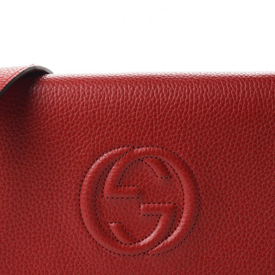 Gucci Soho Handbag Red Women's Leather Cellarius Mod. 598211 A7M0G 004 6523 