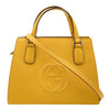 Gucci Soho Yellow Handbag Women's Leather Dollar Calf Mod. 607722 CAO0G 7124
