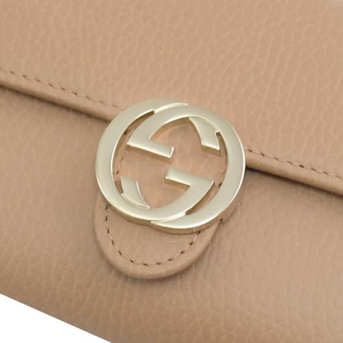 Gucci Beige Wallet Women Leather Dollar Calf Logo Mod. 615524 CAO0G 2754 