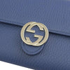 Gucci Portafogli Blu Donna Pelle Dollar Calf Logo Mod. 615524 CAO0G 4231
