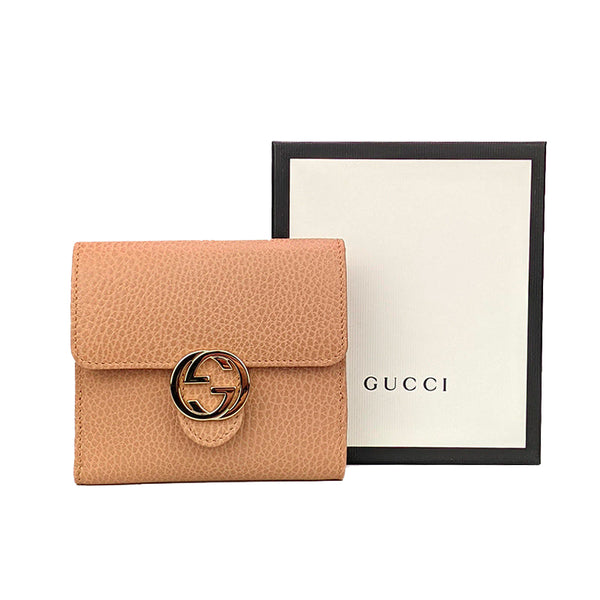Gucci Beige Women's Wallet Logo Leather Dollar Calf Mod. 615525 CAO0G 2754 