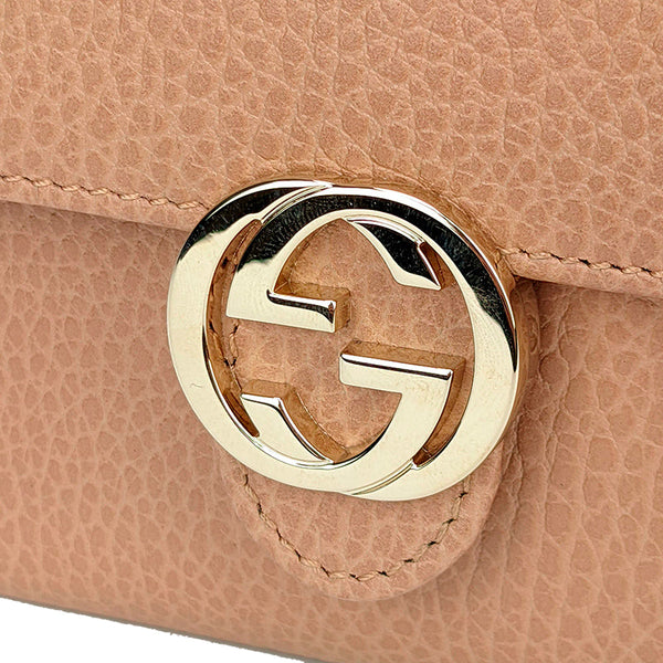 Gucci Portafogli Beige Donna Logo Pelle Dollar Calf Mod. 615525 CAO0G 2754