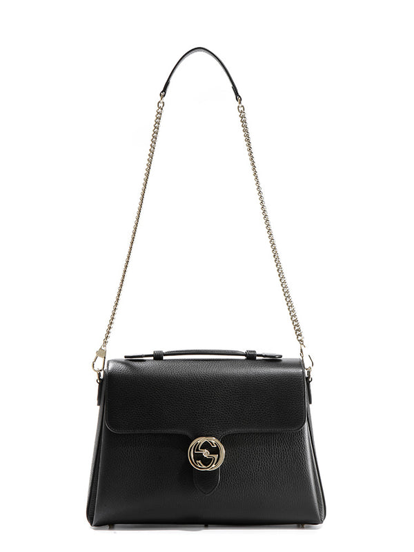 Gucci Black Women's Handbag Logo Leather Dollar Calf Mod. 510306 CAO0G 1000 