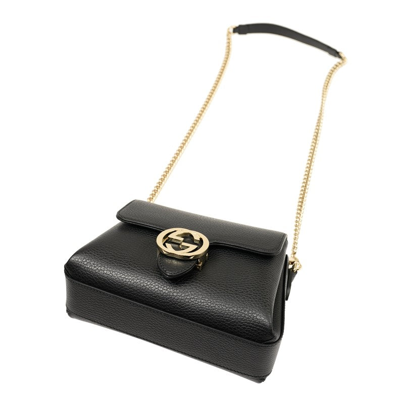 Gucci Borsa a Mano Nera Donna Logo Pelle Dollar Calf Mod. 607720 CAO0G 1000