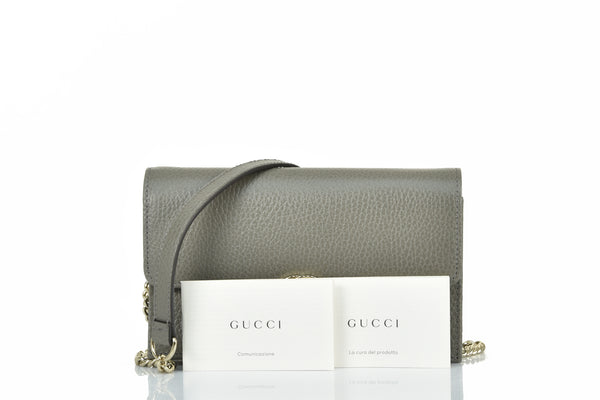 Gucci Borsetta a Tracolla Grigia Donna Pelle Dollar Calf Mod. 510314 CAO0G 1226