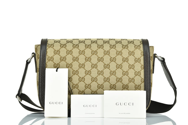 Gucci Borsello Messenger Beige Uomo Tessuto Original GG Mod. 449172 KY9KN 9886