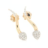 Orecchini in oro bianco e rosa con diamanti