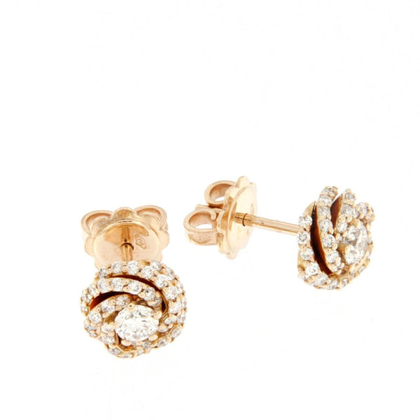 Orecchini in oro rosa con diamanti
