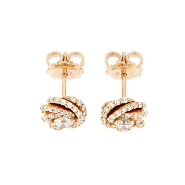 Orecchini in oro rosa con diamanti