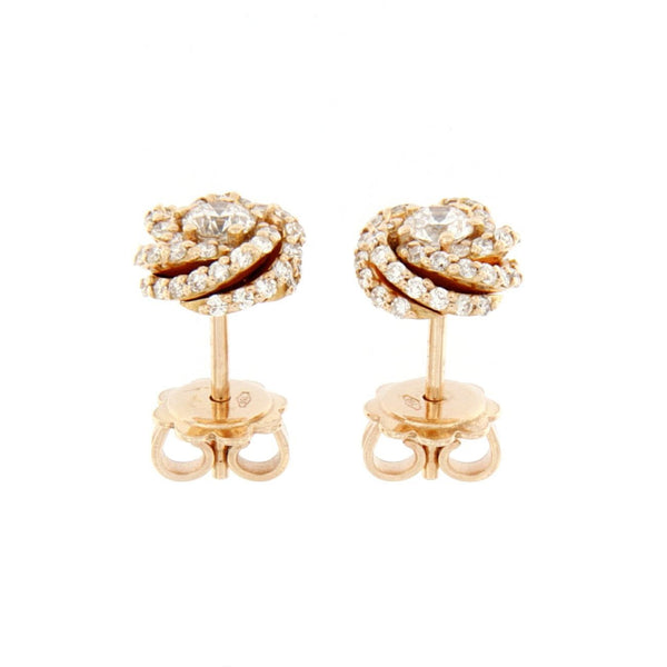 Orecchini in oro rosa con diamanti