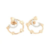 Orecchini in oro bianco e rosa con diamanti