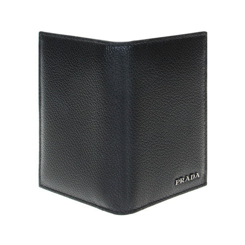 Prada Card Holder Black/Grey Man Calf Leather Mod. 2MC035 2CB1 F0R8F