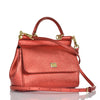 Dolce&amp;Gabbana Red Shoulder Microbag Women's Leather Mod. Sicily BB6003 AP2871 87572 