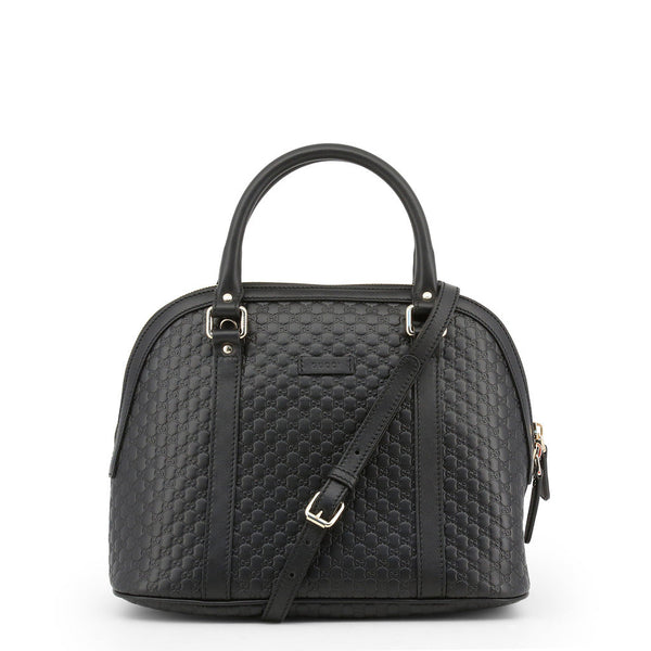 Gucci Black Women's Handbag Leather Microguccissima Mod. 449663 BMJ1G 1000 