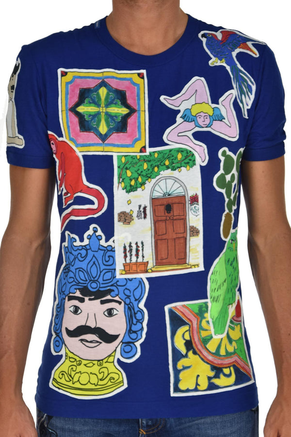 Dolce&Gabbana T-Shirt Patches Blu