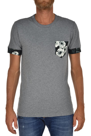 Dolce&Gabbana T-shirt Grigia Uomo Cotone Mod.G8FX9TG7FTWS9000